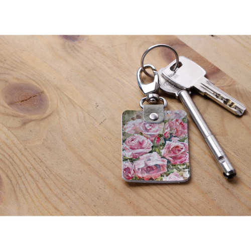 Брелок (Прямоугольный ) TRI1 «Благоуханье нежных роз»