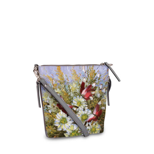 Сумка кросс-боди BAG8 «Бабочки и цветы»