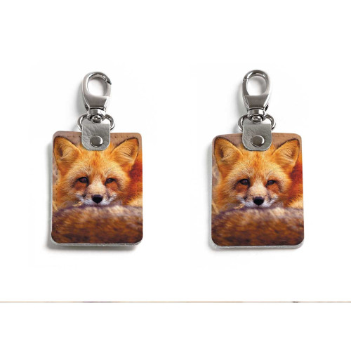 Брелок (Прямоугольный ) TRI1 «Лиса горизонтальная»