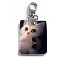 Брелок (Прямоугольный ) TRI1 «Cat & Panda»