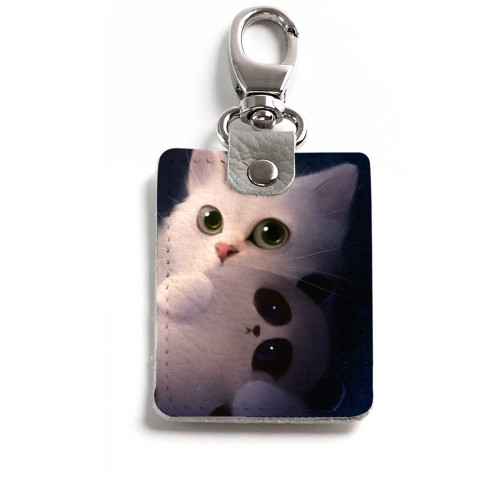Брелок (Прямоугольный ) TRI1 «Cat & Panda»