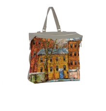 Рюкзак BKP4 «Дерево и желтый домик ранней весной»