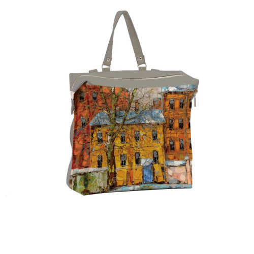 Рюкзак BKP4 «Дерево и желтый домик ранней весной»