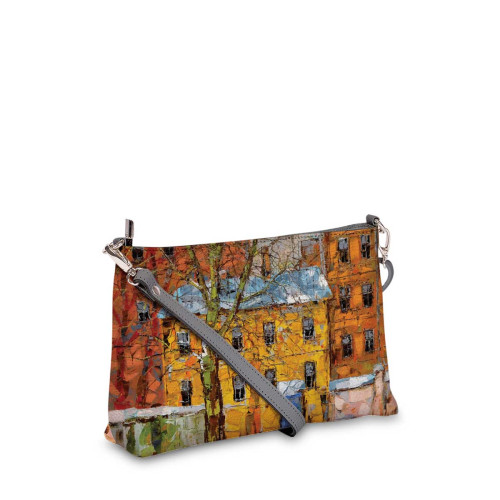 Сумка шолдер, BAG3 «Дерево и желтый домик ранней весной»