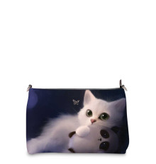 Сумка шолдер, BAG3 «Cat & Panda»
