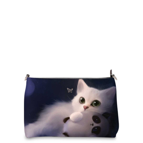 Сумка шолдер, BAG3 «Cat & Panda»
