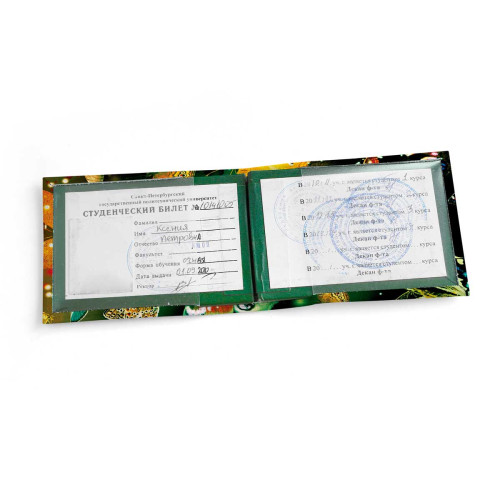 Обложка для студенческого билет STD1 «Бабочки 4»