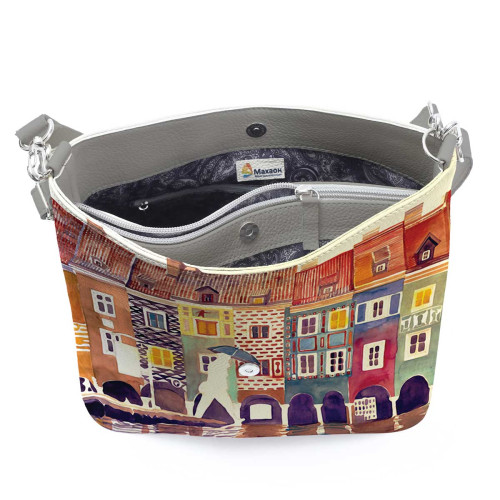 Сумка на плечо BG12 «The city watercolor»