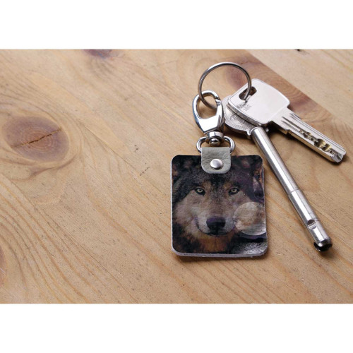 Брелок (Прямоугольный ) TRI1 «Волк»