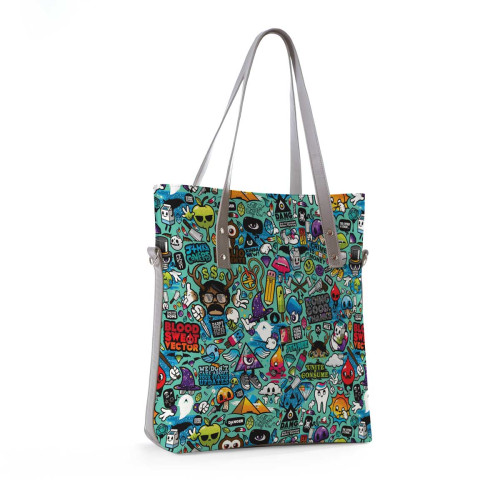 Сумка тоут BAG9 «Colored drawings»