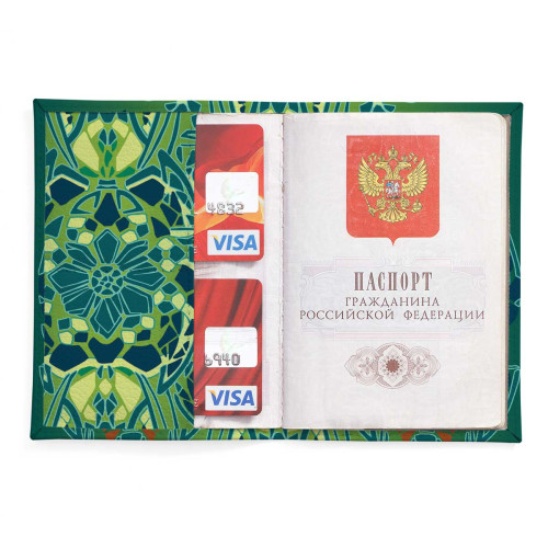 Обложка для паспорта, PAS2 «Мозаичные цветы»