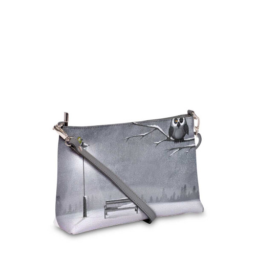 Сумка шолдер, BAG3 «Owl & bird»