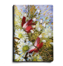 Обложка для автодокументов, AUT1 «Бабочки и цветы»