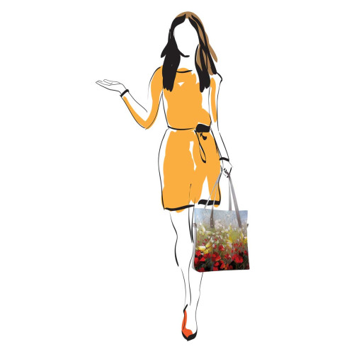 Сумка тоут BAG9 «Полет над маковым полем»