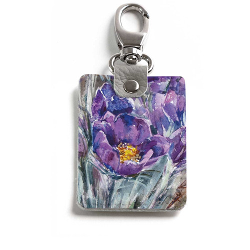 Брелок (Прямоугольный ) TRI1 «На опушке расцвела сон-трава»