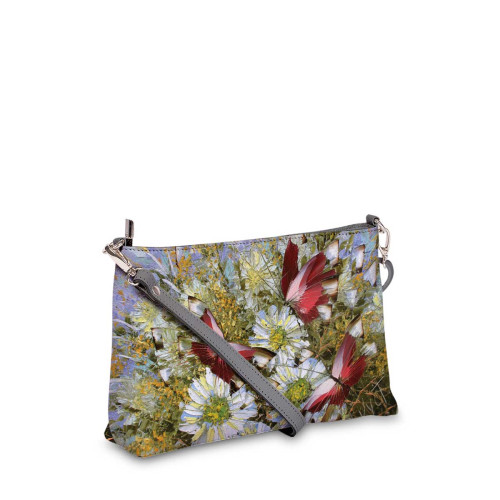 Сумка шолдер, BAG3 «Бабочки и цветы»