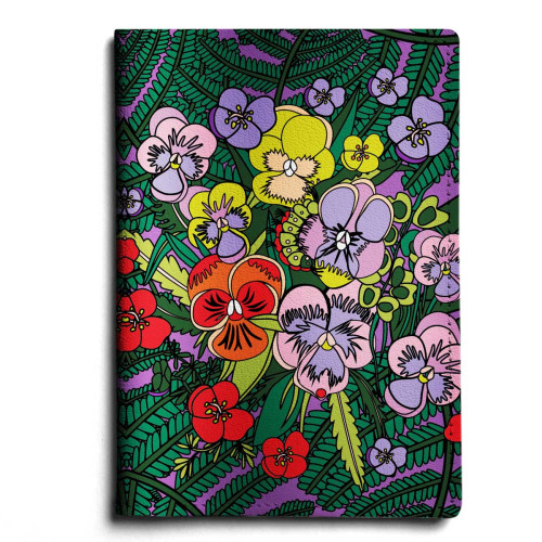 Обложка для автодокументов, AUT1 «Анютины глазки»