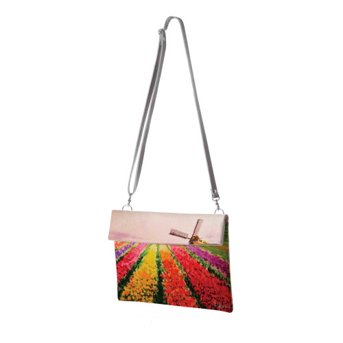 Клатч, кросс-боди KHL4 «Поля тюльпанов Голландия»