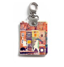 Брелок (Прямоугольный ) TRI1 «The city watercolor»