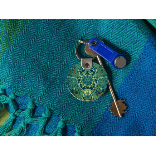 Брелок (Круглый) TRI4 «Мозаичные цветы»