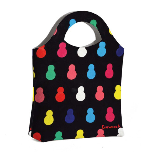 Сумка тоут BAG4 «Черные матрешки»