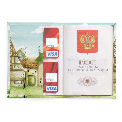 Обложка для паспорта, PAS2 «Игрушечный город»