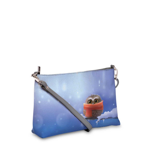 Сумка шолдер, BAG3 «Owl in scarf»