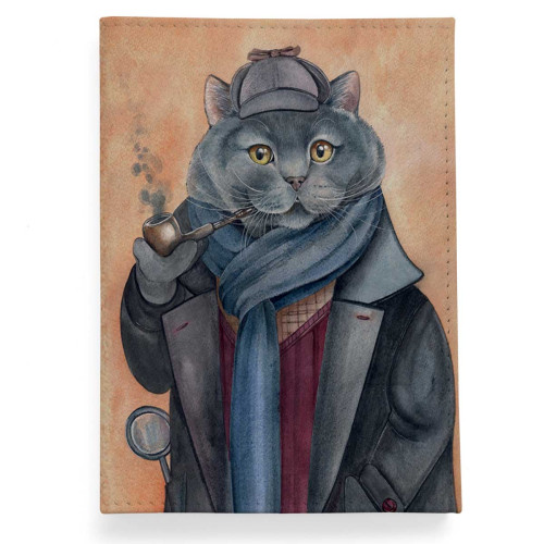 Обложка для паспорта, PAS2 «Шерлок кот»