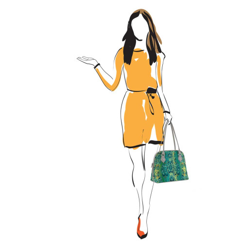 Сумка на плечо BG11 «Мозаика оливковая»