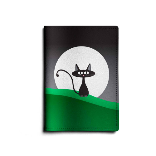 Обложка для паспорта, PAS1 «Кот с луной»