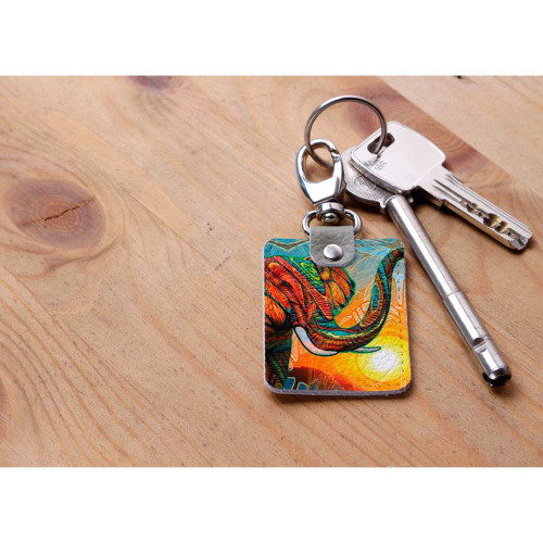 Брелок (Прямоугольный ) TRI1 «Sun elephant»