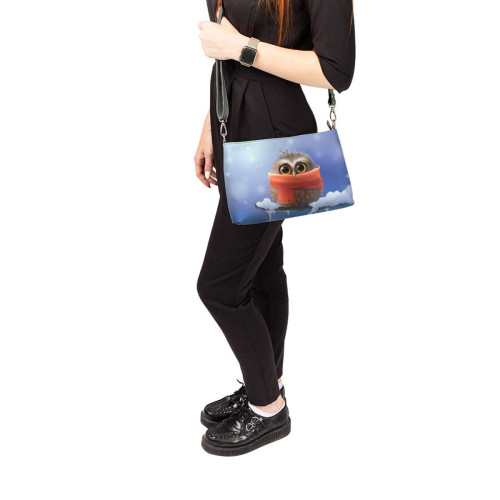 Сумка шолдер, BAG3 «Owl in scarf»