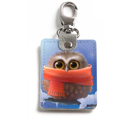 Брелок (Прямоугольный ) TRI1 «Owl in scarf»