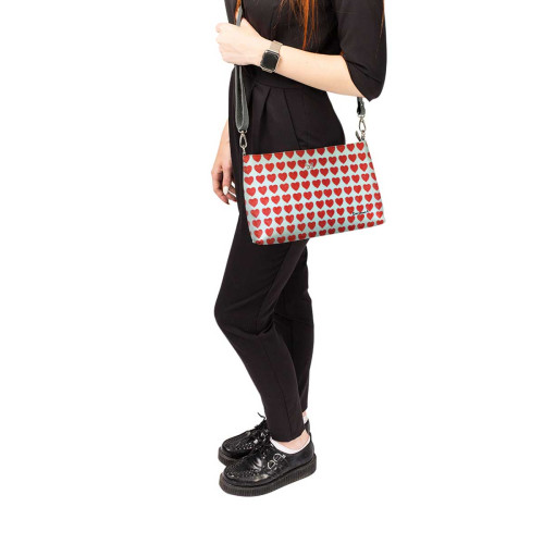 Сумка шолдер, BAG3 «Сердечки»