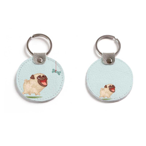 Брелок (Круглый) TRI4 «Dog with bone»