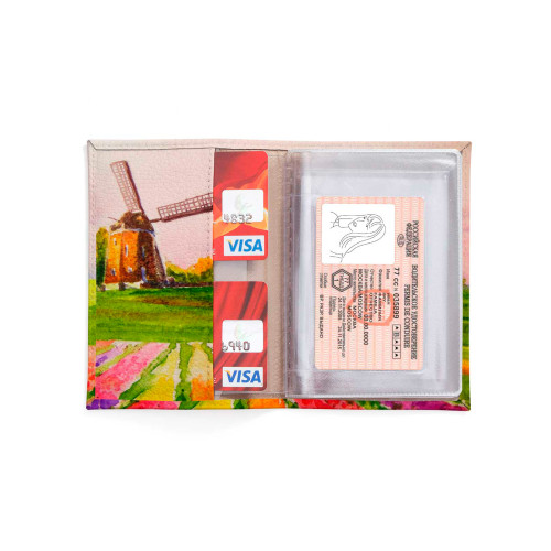 Обложка для автодокументов, AUT2 «Поля тюльпанов Голландия»