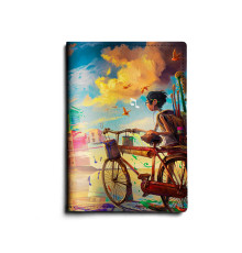 Обложка для паспорта, PAS1 «Мальчик и велосипед»