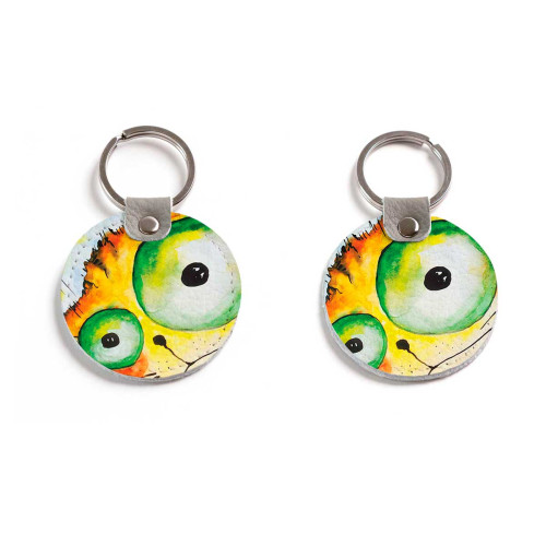 Брелок (Круглый) TRI4 «Crazy cat»