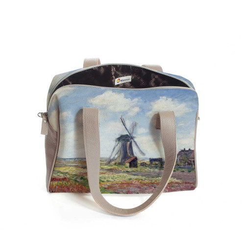 Сумка на плечо BAG5 «Claude Monet Tulip Field and windmill»