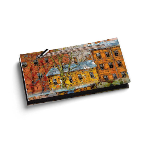 Кошелек, PRS1 «Дерево и желтый домик ранней весной»