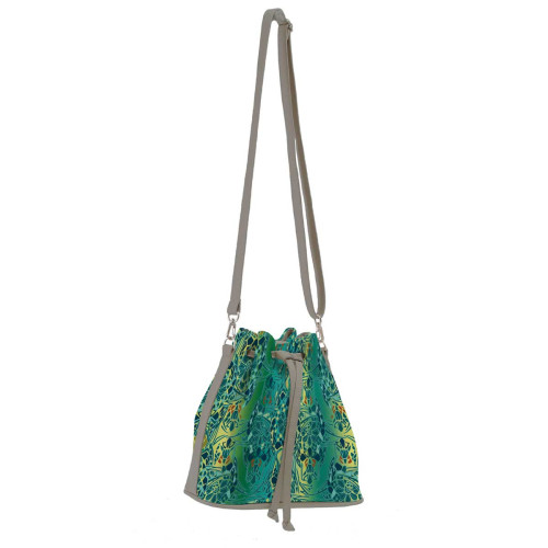 Сумка на плечо BG17 «Мозаика оливковая»