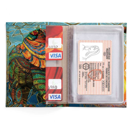 Обложка для автодокументов, AUT2 «Sun elephant»