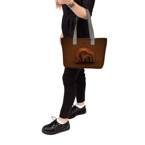 Сумка тоут, BAG2 «Деревянные слоны»