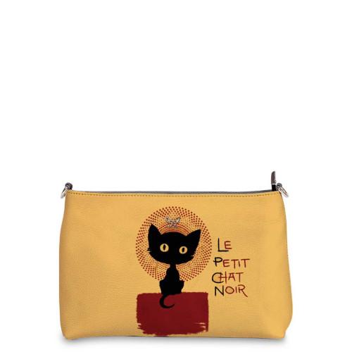 Сумка шолдер, BAG3 «Small black cat»