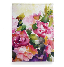 Обложка для паспорта, PAS2 «Watercolor flowers in vase»