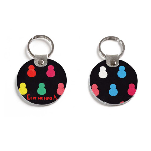 Брелок (Круглый) TRI4 «Черные матрешки»