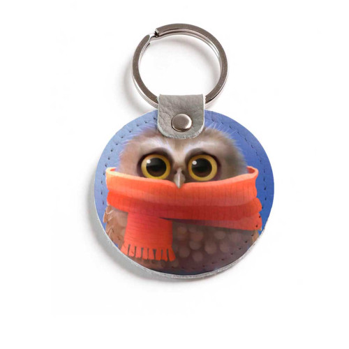 Брелок (Круглый) TRI4 «Owl in scarf»