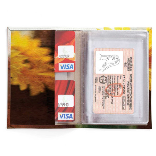 Обложка для автодокументов, AUT2 «Sunflower»