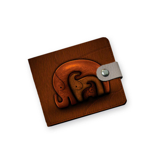 Кошелек мини PRS8 «Деревянные слоны»