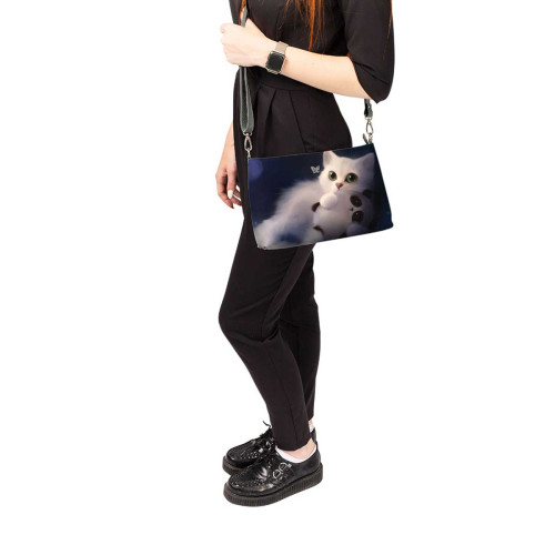 Сумка шолдер, BAG3 «Cat & Panda»